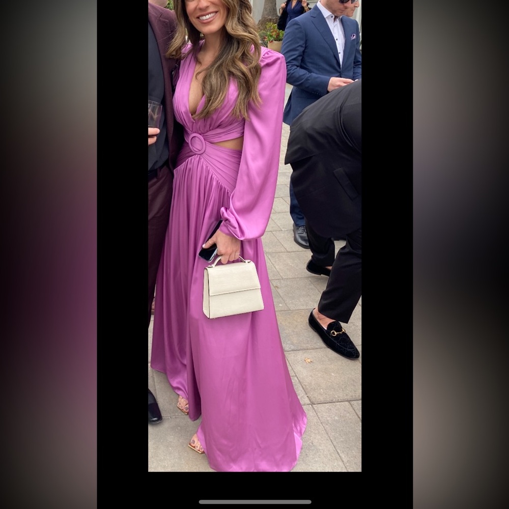 PatBO silk cutout gown - silk - pink - worn once
